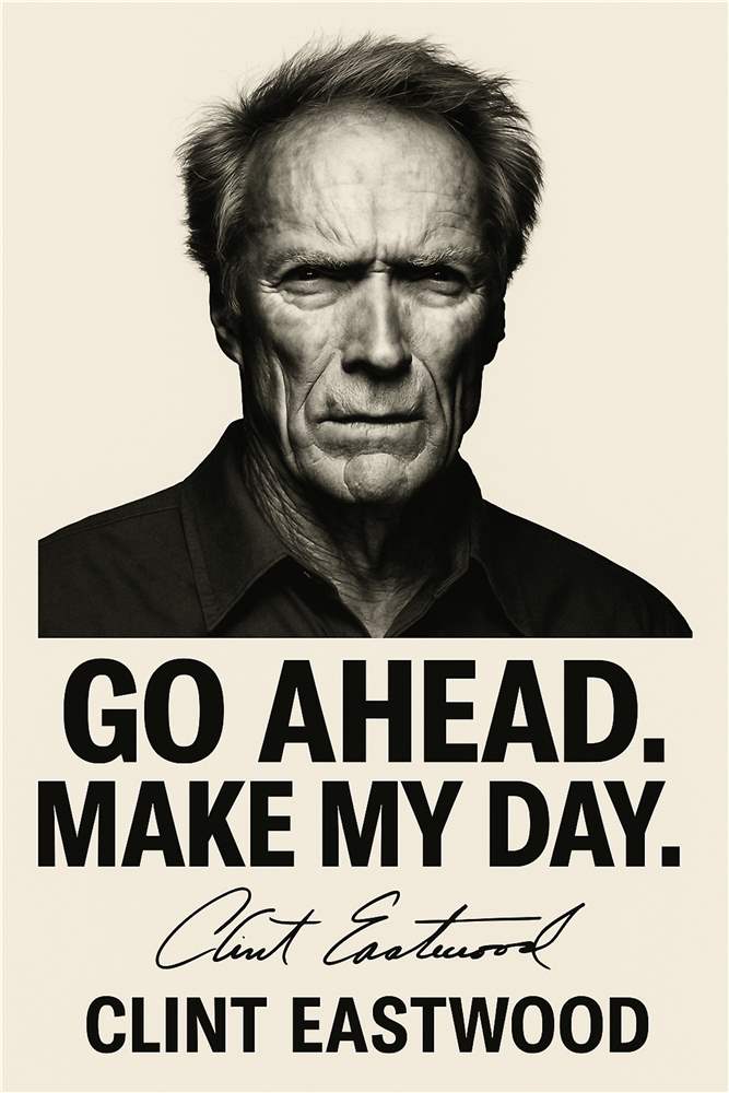Kraftfuld citatplakat med Clint Eastwood plakat