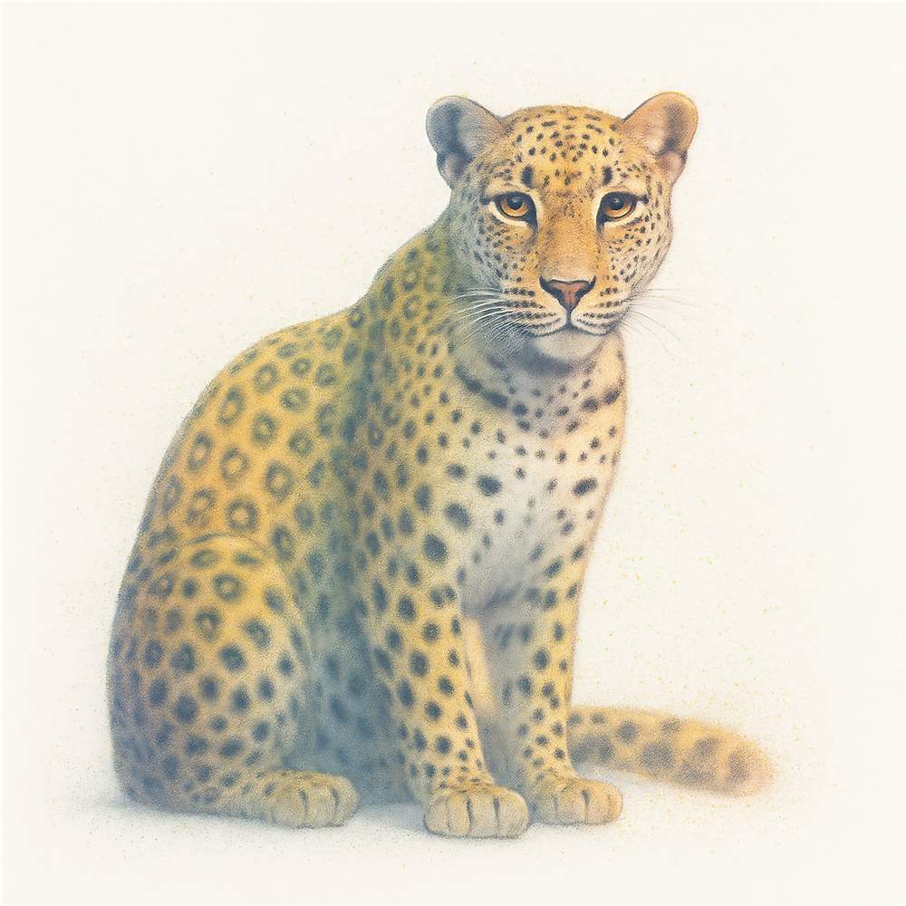 Majestætisk Leopard i Portræt plakat