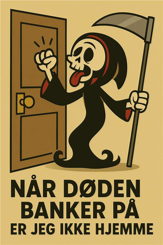 Døden Der Klinger, Men Jeg Er Ikke Hjemme plakat