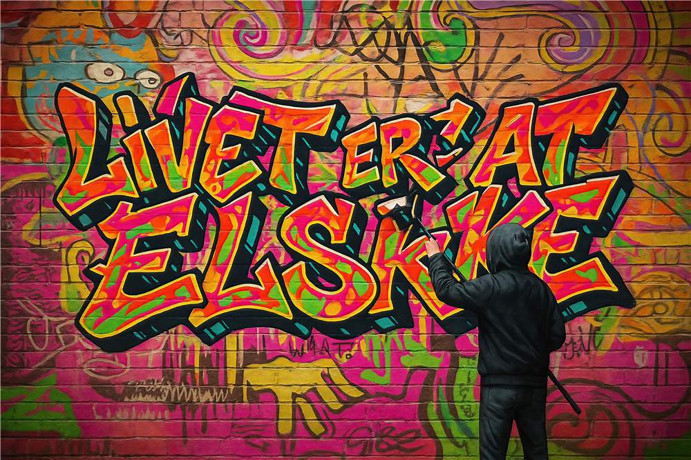Kærlighedsbudskab i Graffiti plakat