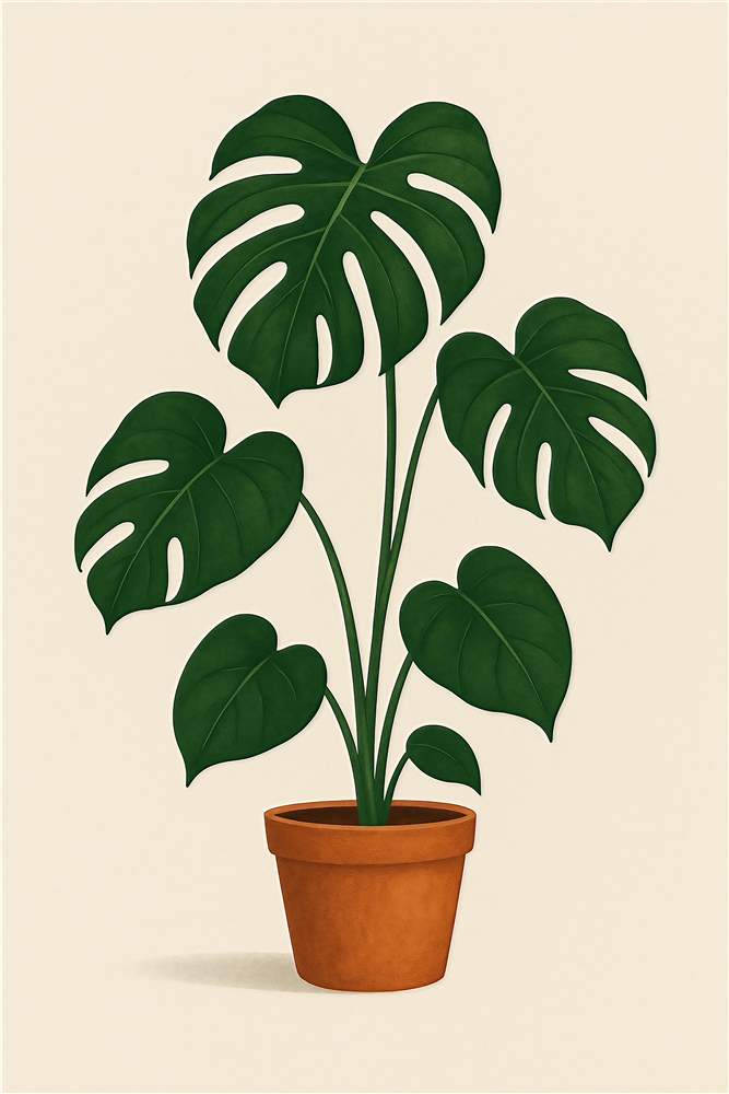 Tropisk Monstera - Et Naturens Mesterstykke plakat