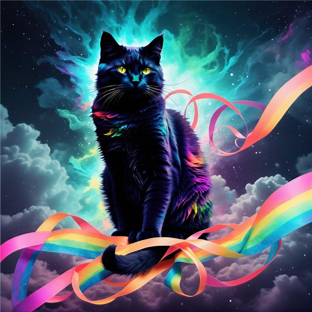 Neonkat i Stjernehimmel plakat