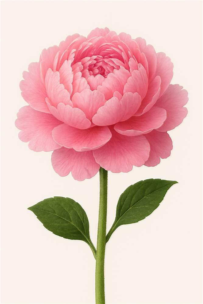 Elegant Pink Pæon: Naturens Skønhed plakat