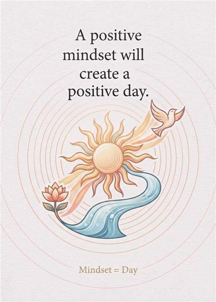 Positiv Tankegang for en God Dag plakat