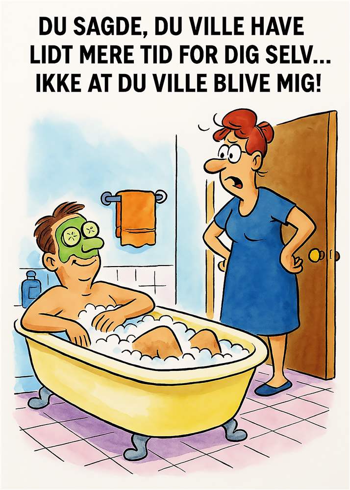 Humoristisk Badestund plakat