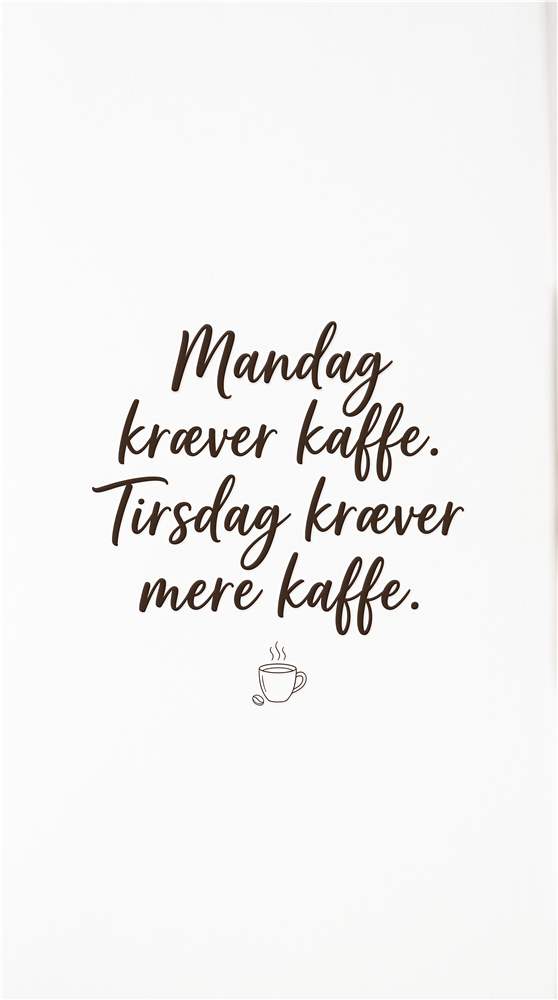Kaffens Uge: Mandag & Tirsdag i Fokus plakat