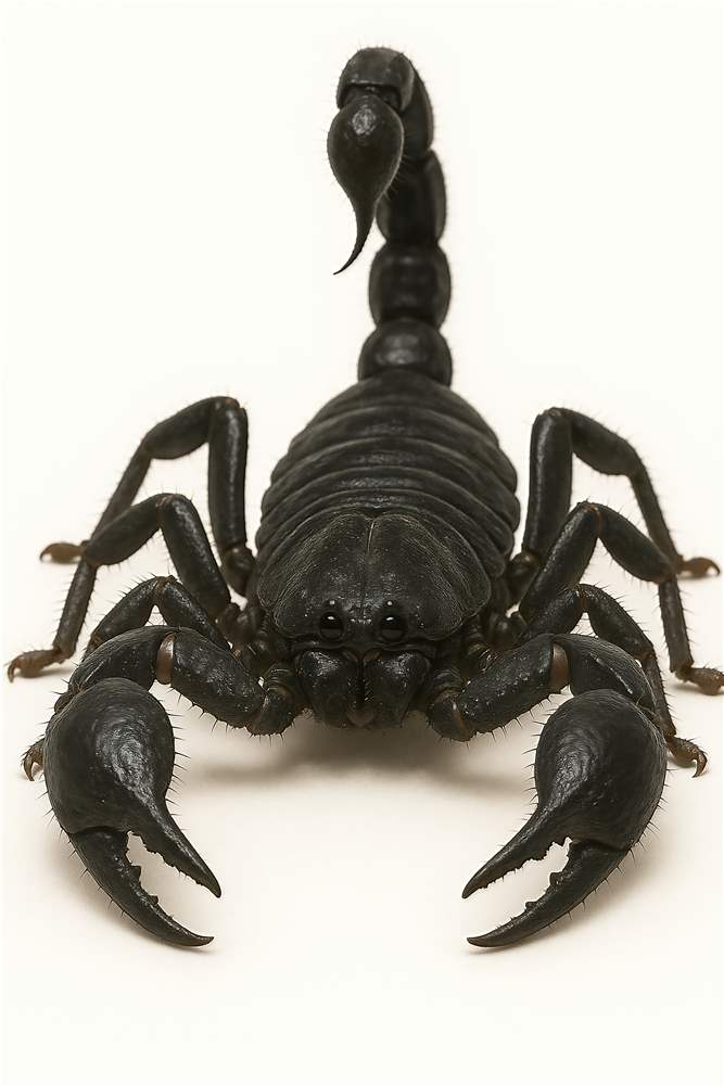 Mysterisk Sort Skorpion – Nærbillede plakat