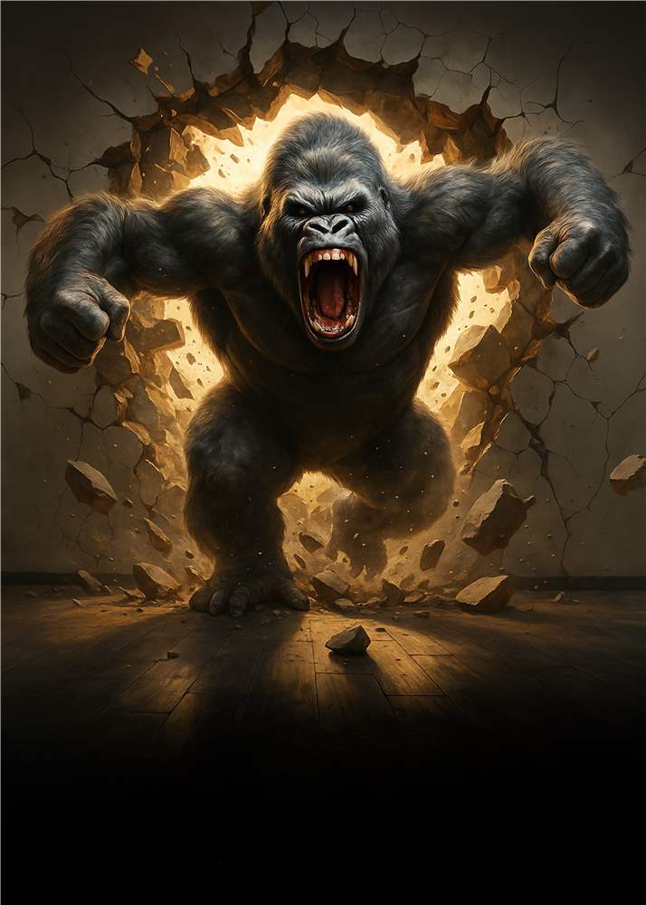 Vild Gorilla, der Bryder Barrierer plakat