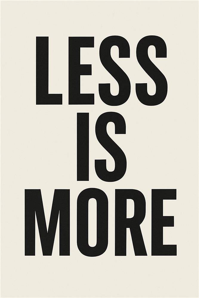 Minimalisme: Enkelt er Smukt plakat