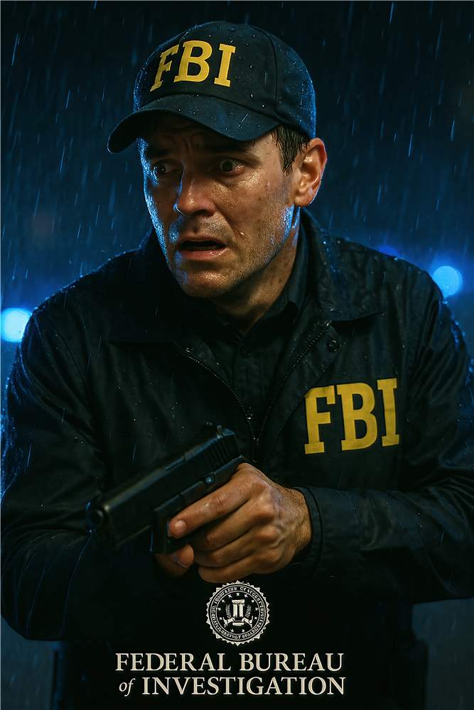 FBI Agent i Regnvejr plakat