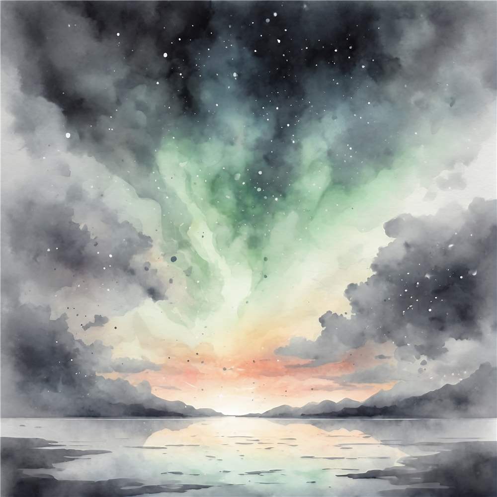 Magiske Nordlys over Horisonten plakat