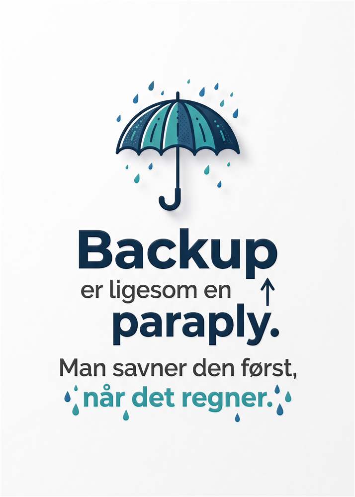 Backup: Livsredderen i regnvejr plakat
