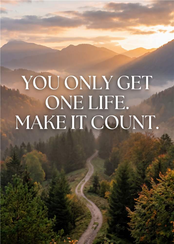Lev Livet Fuldt Ud - Motivation Poster plakat