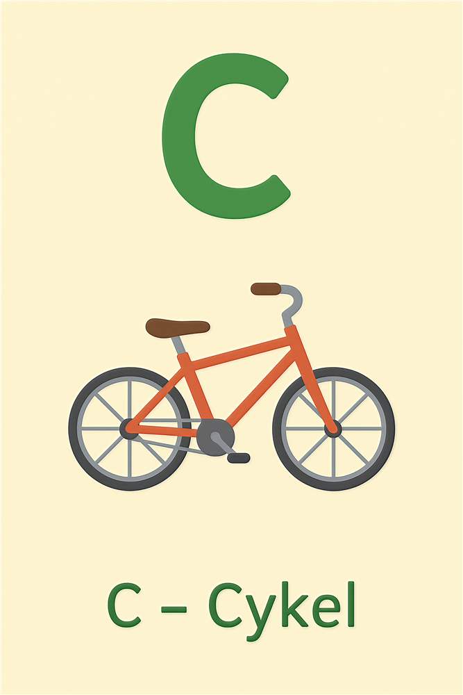 Cykel - Legende Illustration til Børneværelset plakat