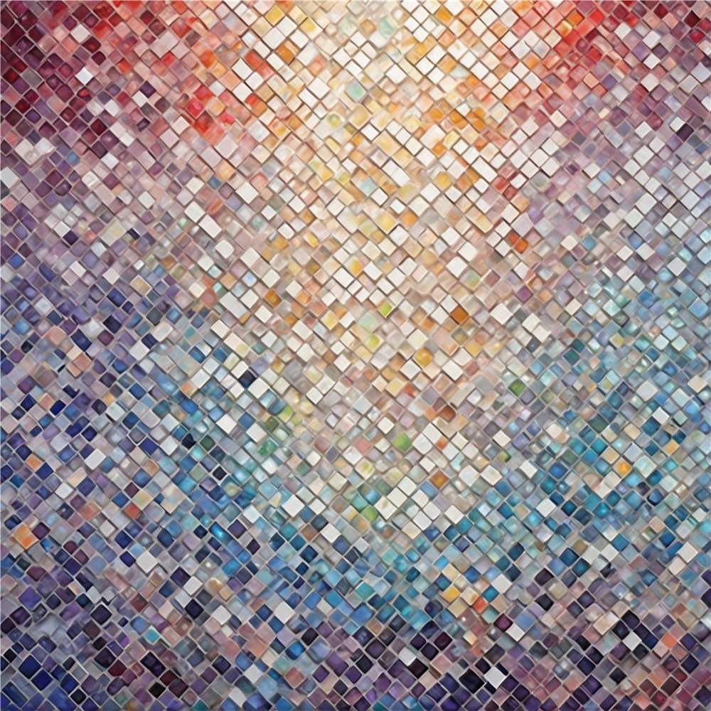 Abstrakt mosaik i bløde nuancer plakat