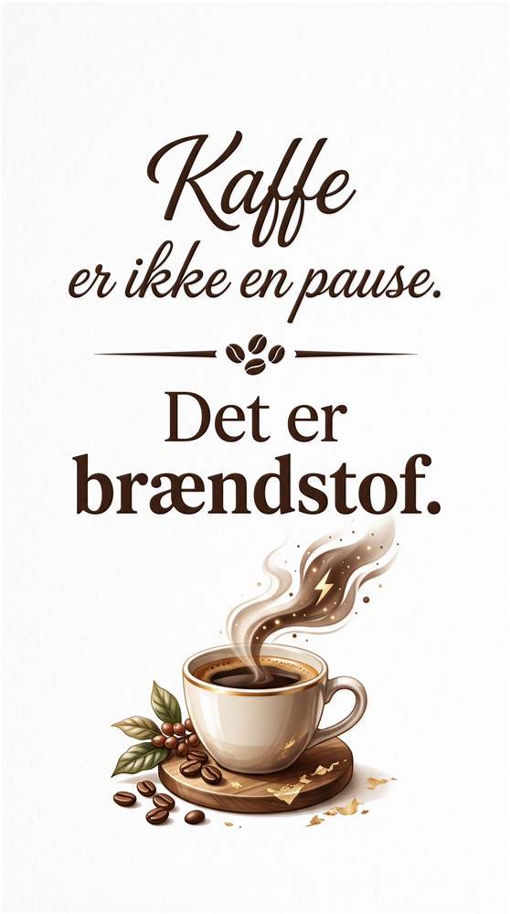 Kaffe: Din Energi og Inspiration i Hverdagen plakat
