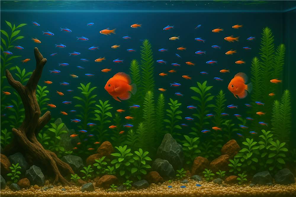 Fascinerende undervandsverden med farverige fisk plakat