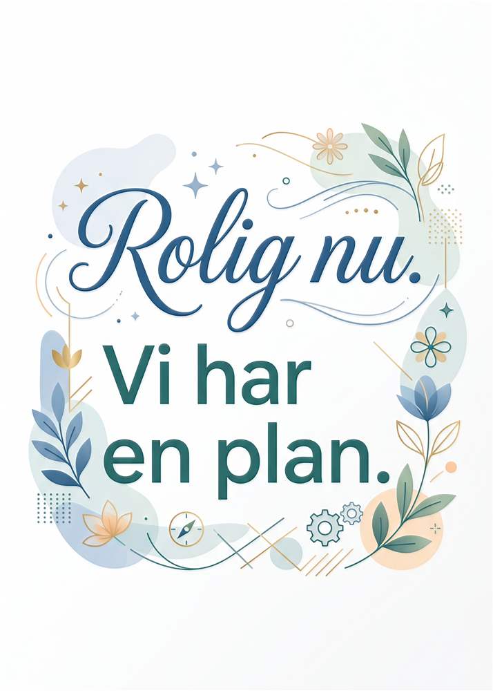 Rolig Nu: Vi Har En Plan Plakat plakat