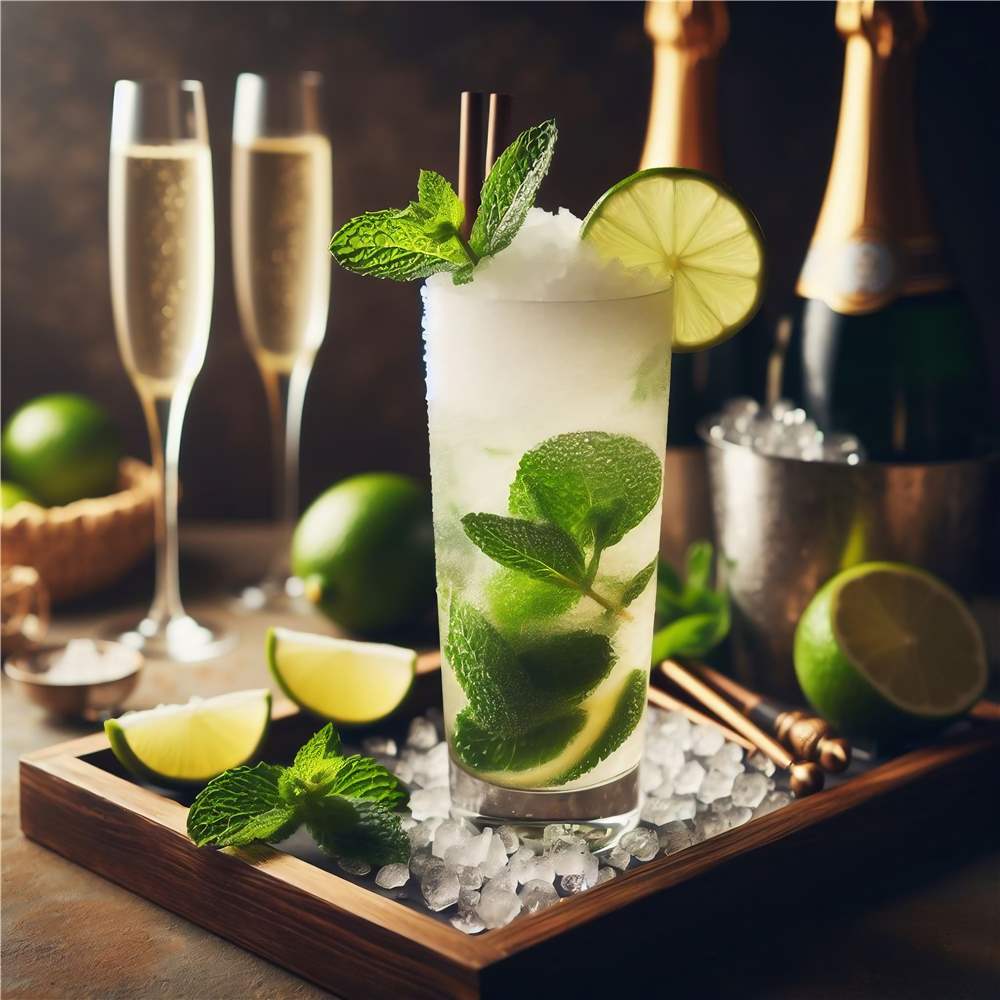 Lækkert Mojito med Frisk Mynte og Lime plakat