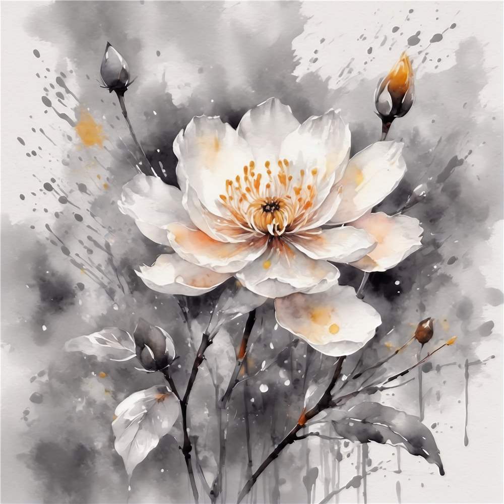 Blomstrende Elegance i Akvarel plakat