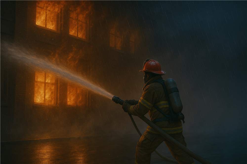 Heltemodige Brandmand i Udfordrende Øjeblikke plakat