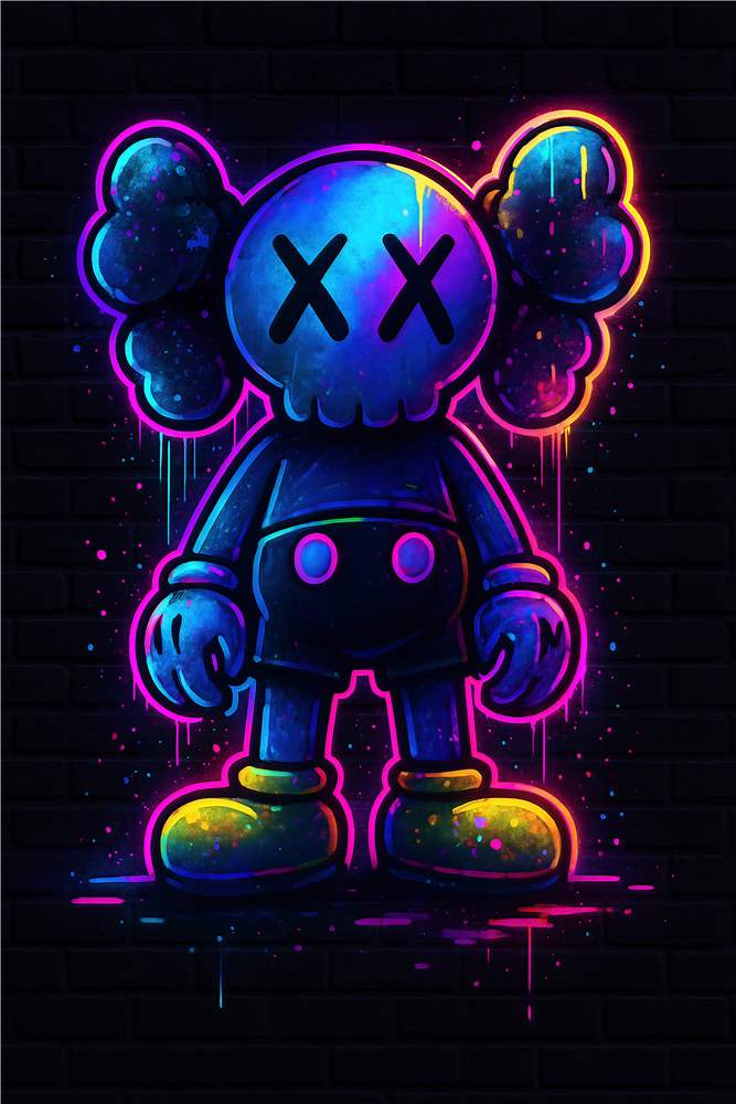 Neon Dødsmaske Skulptur plakat