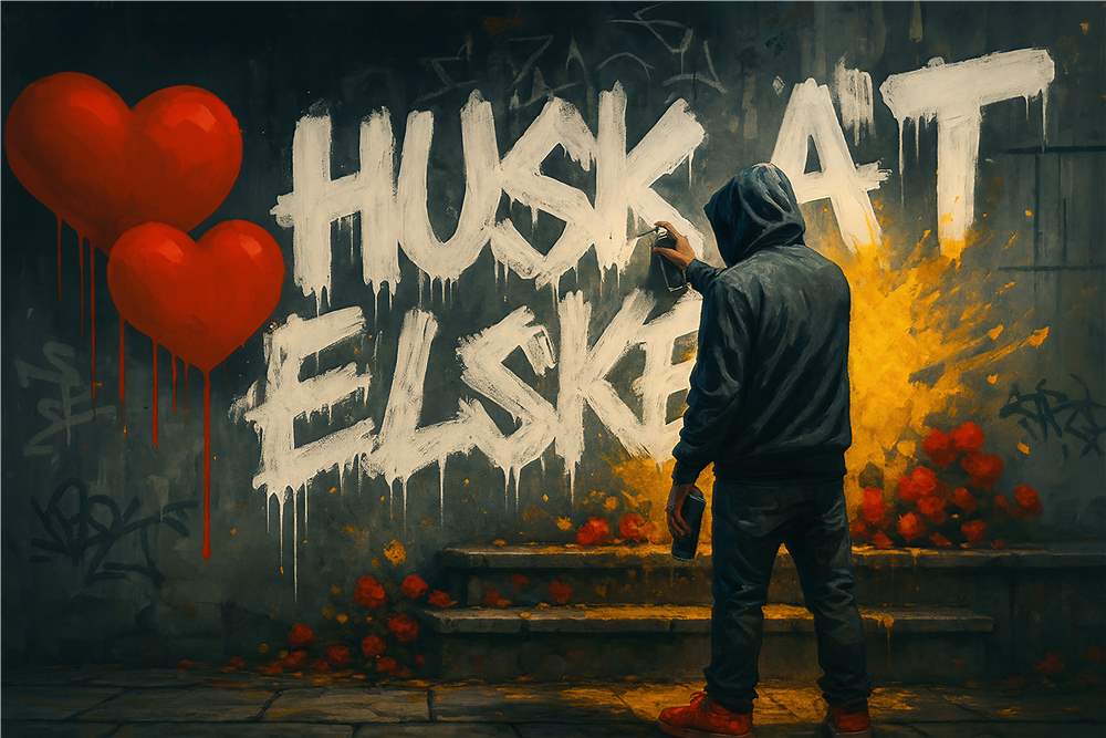 Kærlighedens Graffiti: Husk At Elske plakat