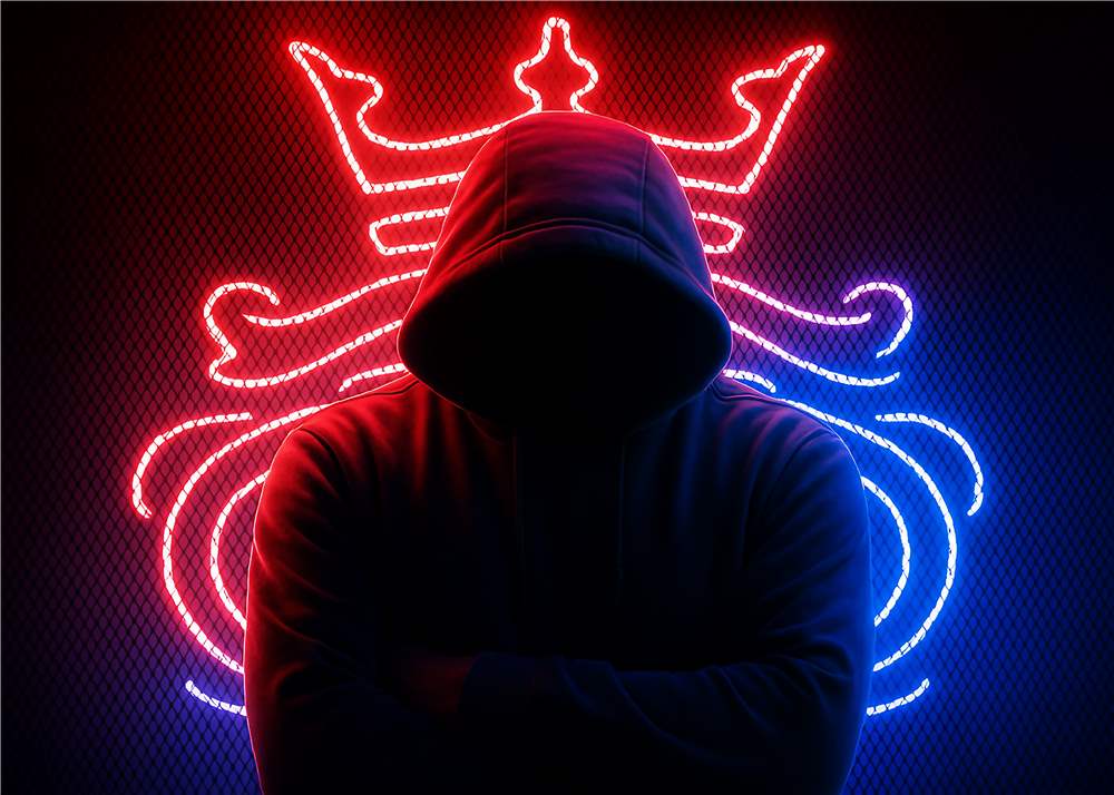 Neon Silhuet med Krone - Urban Vibe plakat