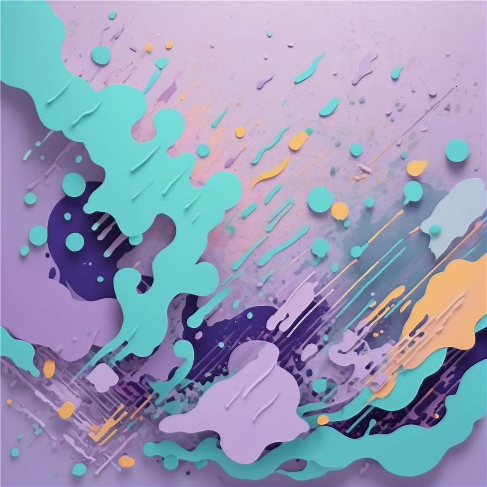 Farverig Abstrakt Kunst med Dynamisk 3D-effekt plakat