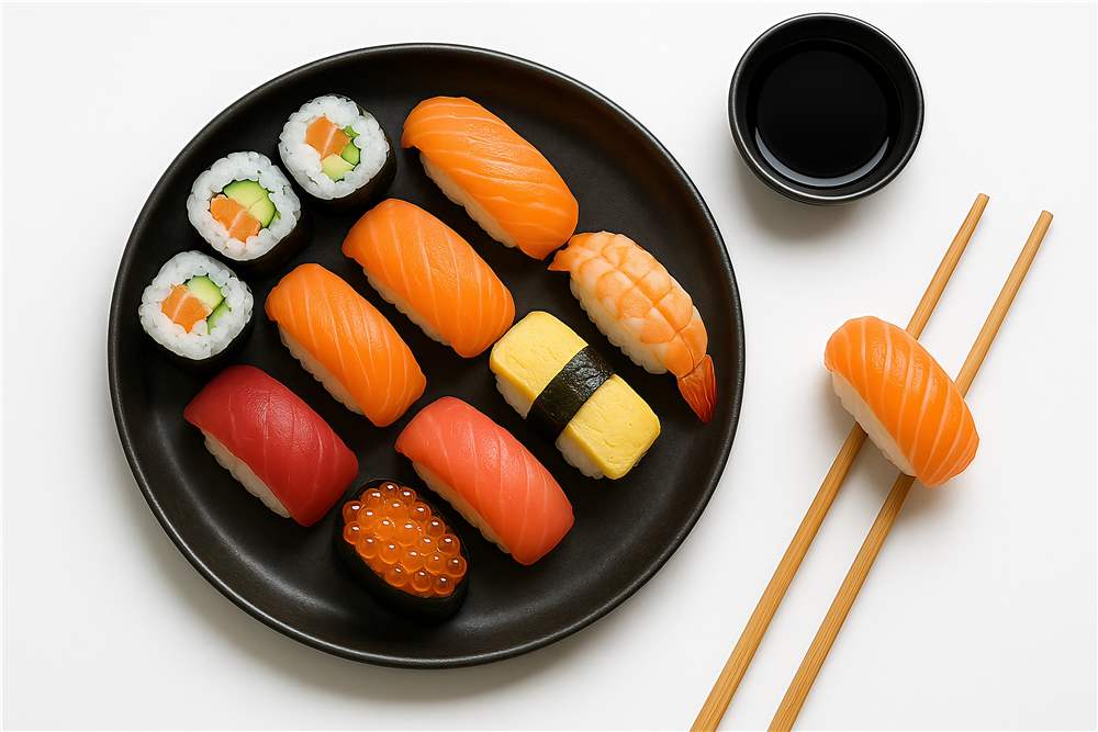 Sushi Delights på Sort Tallerken plakat