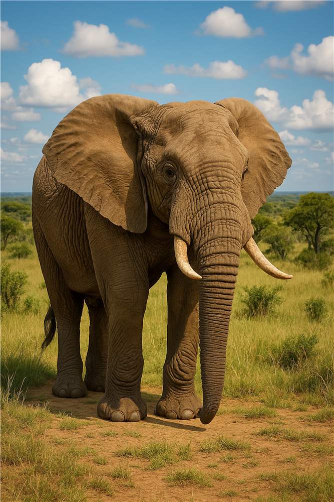 Storslået Elefant i Det Fri plakat