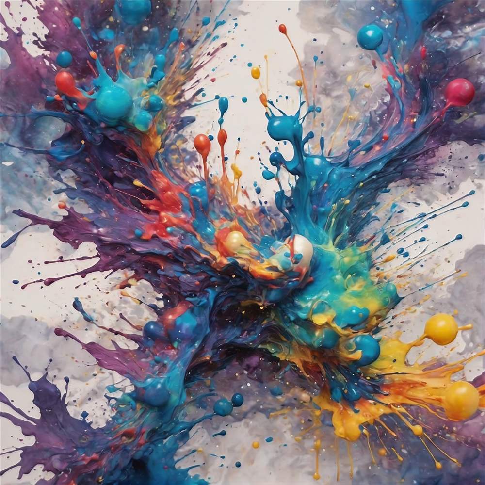 Farverig Eksplosion af Kreativitet plakat