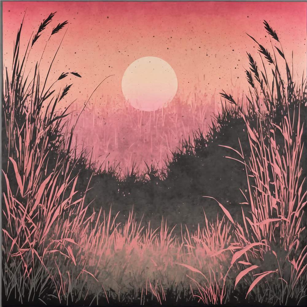 Drømmende Solnedgang i Rosa Nuancer plakat