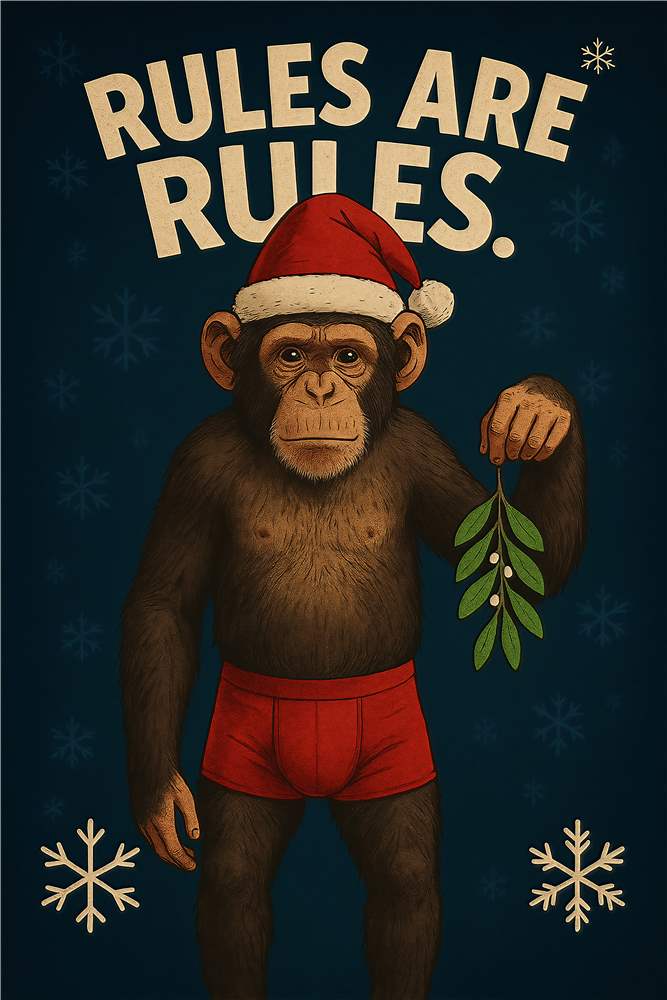 Juleabe med Mistelten – Sjov og Festlig plakat
