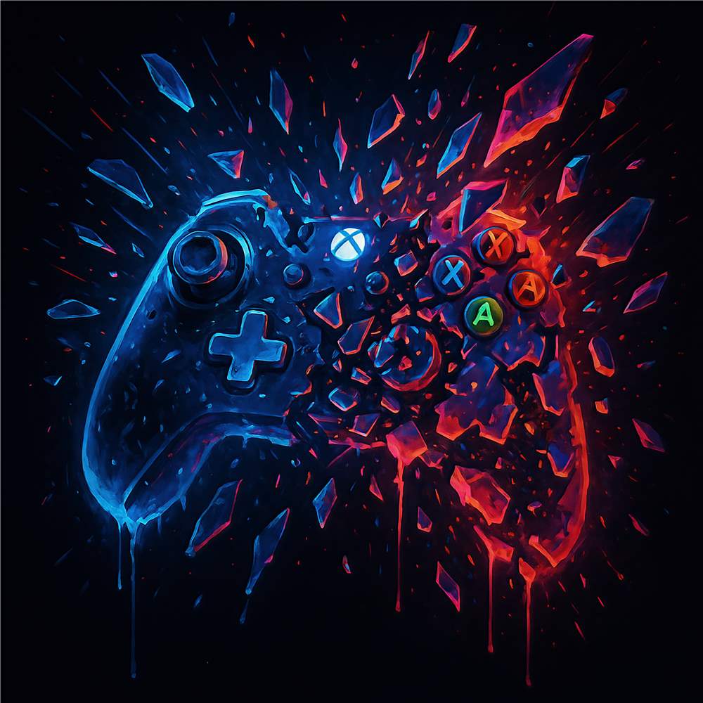 Eksplosiv Xbox Controller Kunst plakat