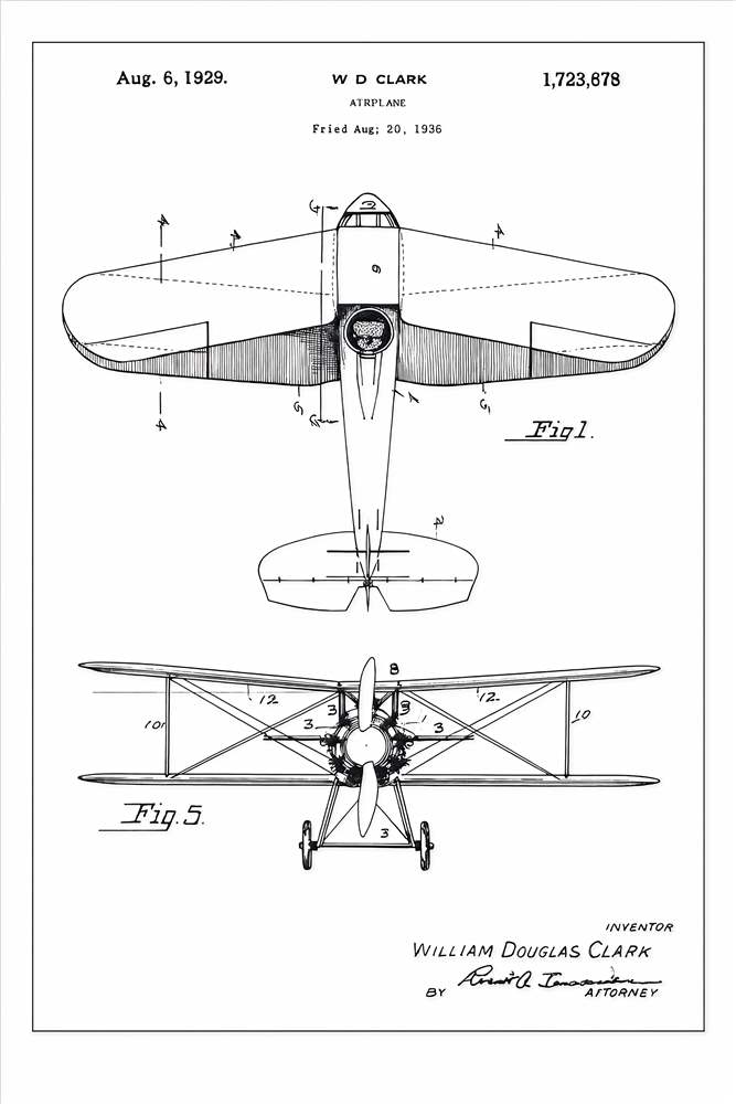 Klassisk Flydesign fra 1929 plakat