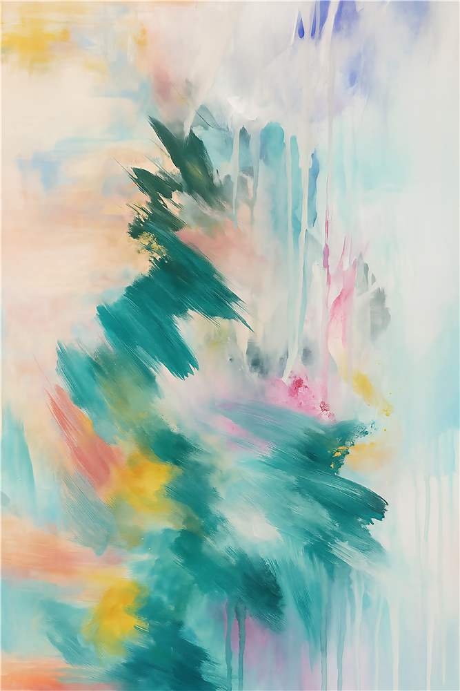 Drømmefuld Abstrakt Kunst med Pastelnuancer plakat