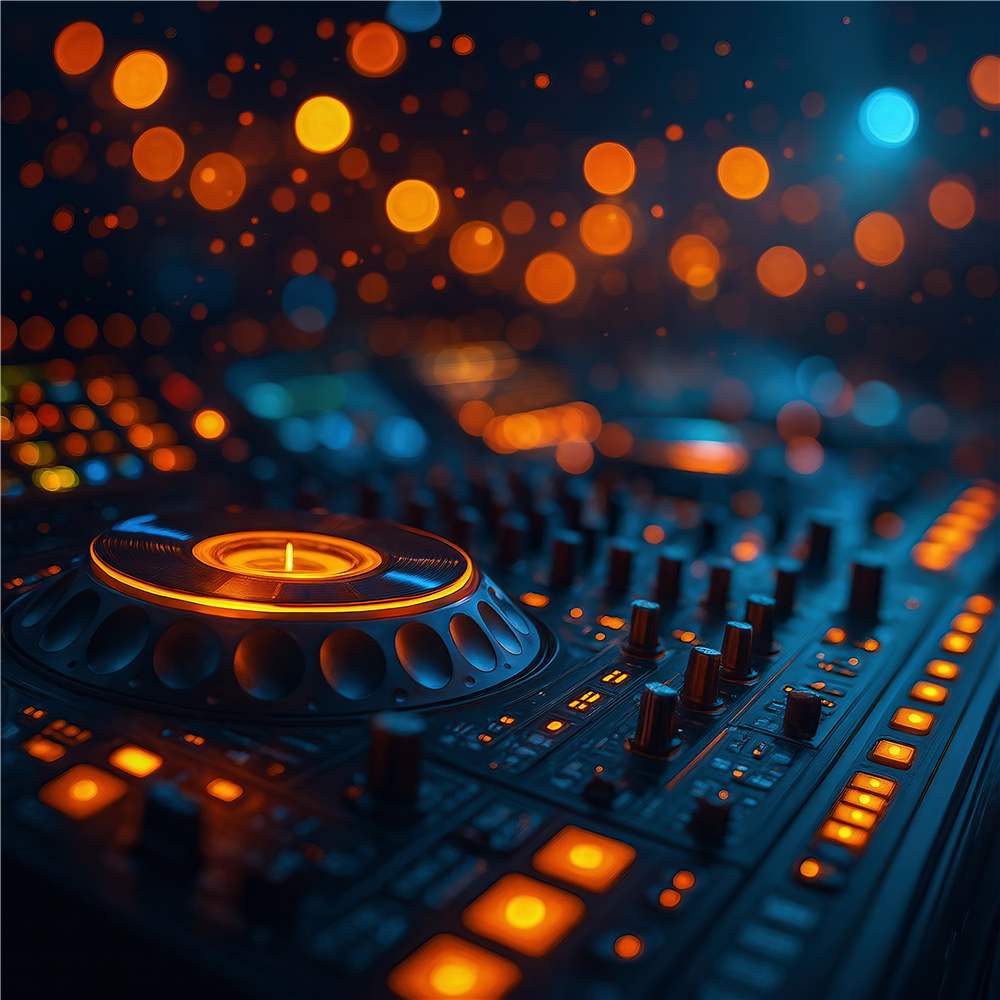 DJ Mixer med Lys og Energie plakat