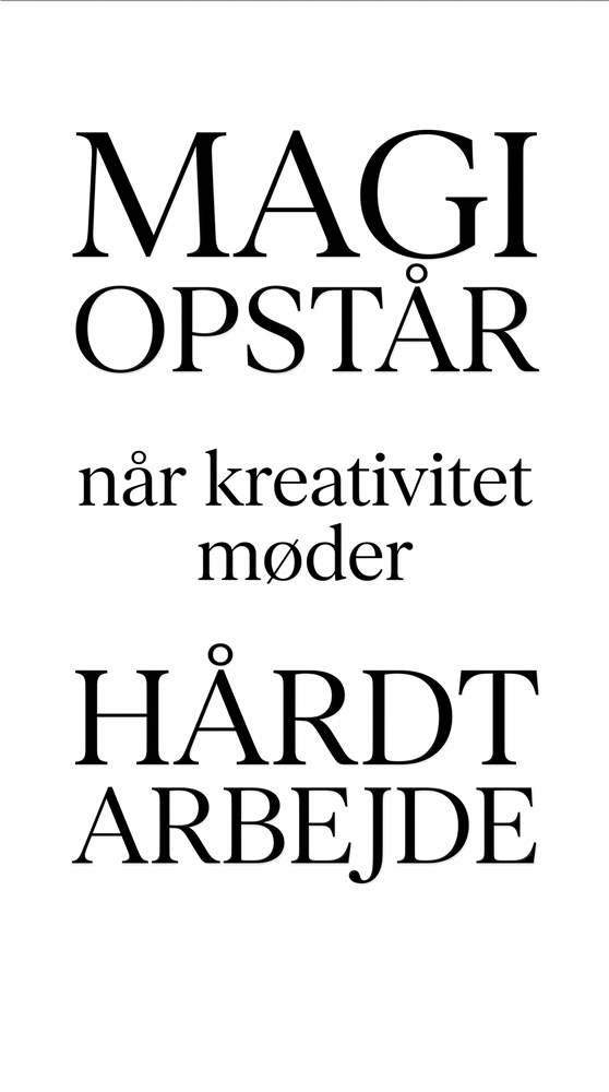 Magisk Motiv for Kreativ Arbejde plakat