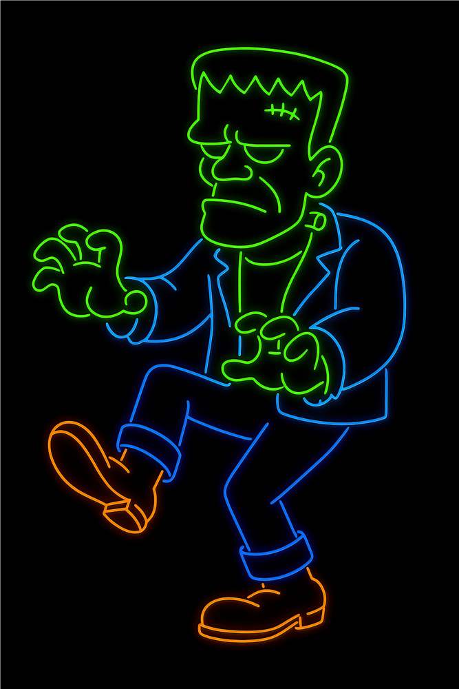 Neon Frankenstein i Bevægelse plakat