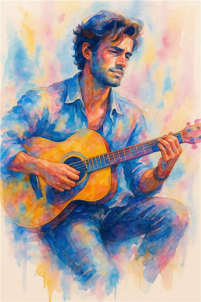 Musikalsk Drøm med Akustisk Guitar plakat