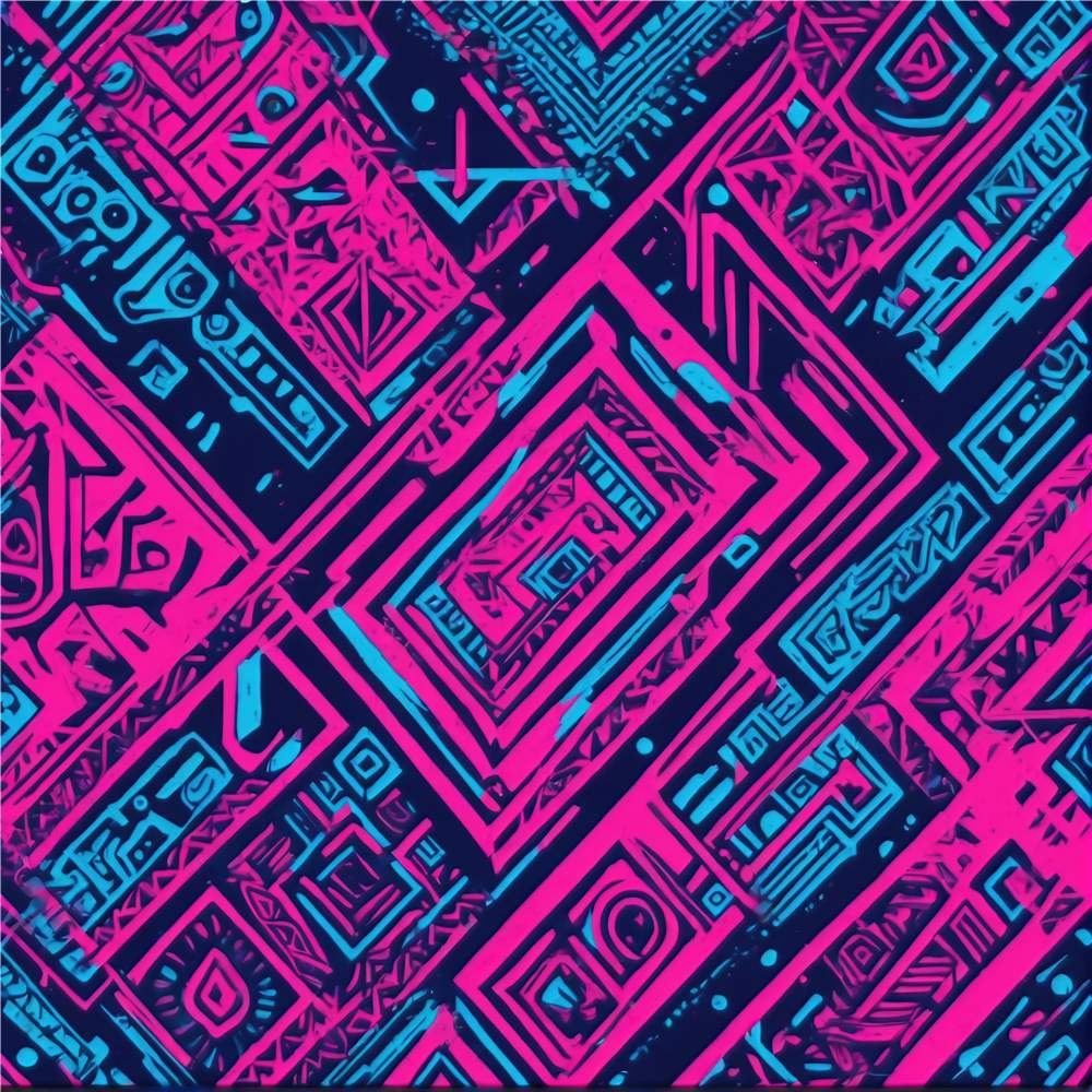 Funky Geometrisk Farveexplosion plakat
