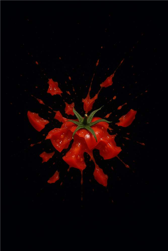 Dramatisk Tomat Eksplosion plakat