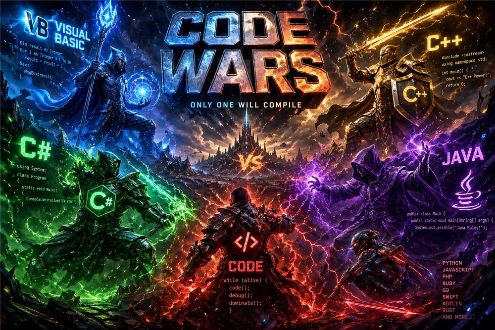Kodekrige: Den Ultimative Programmering Duel plakat