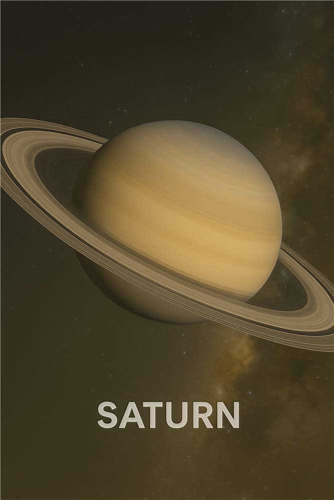Saturn: Den Eventyrlige Ringplanet plakat