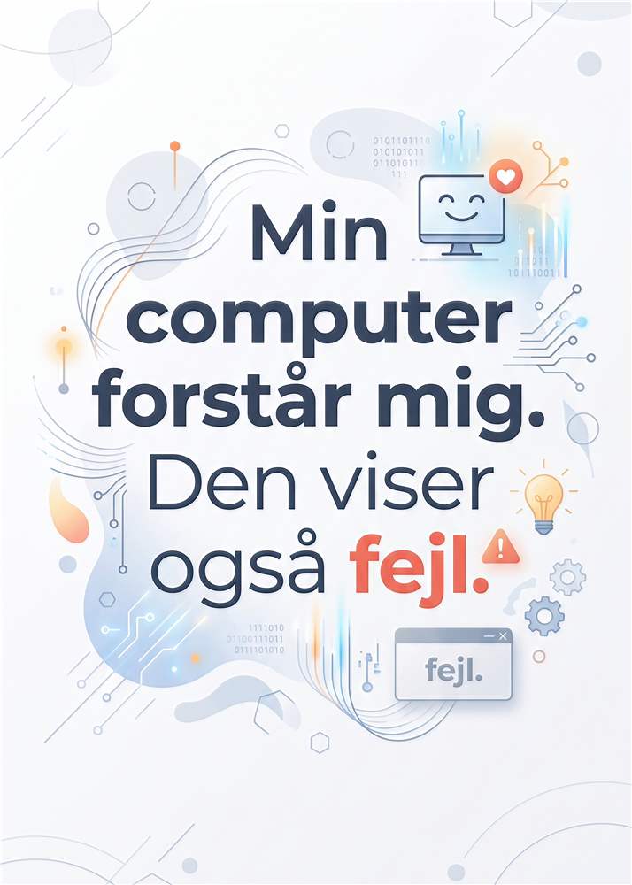 Min Computer Forstår Mig - Fejlmeddelelser plakat