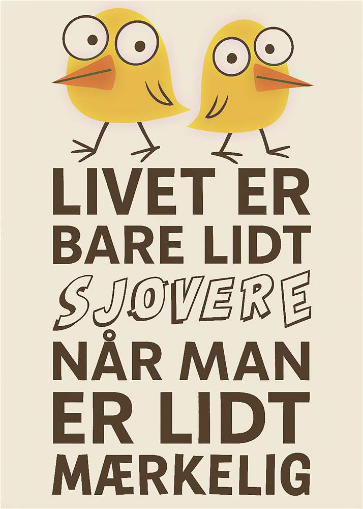 Farverige Fugle & Livets Sjov plakat
