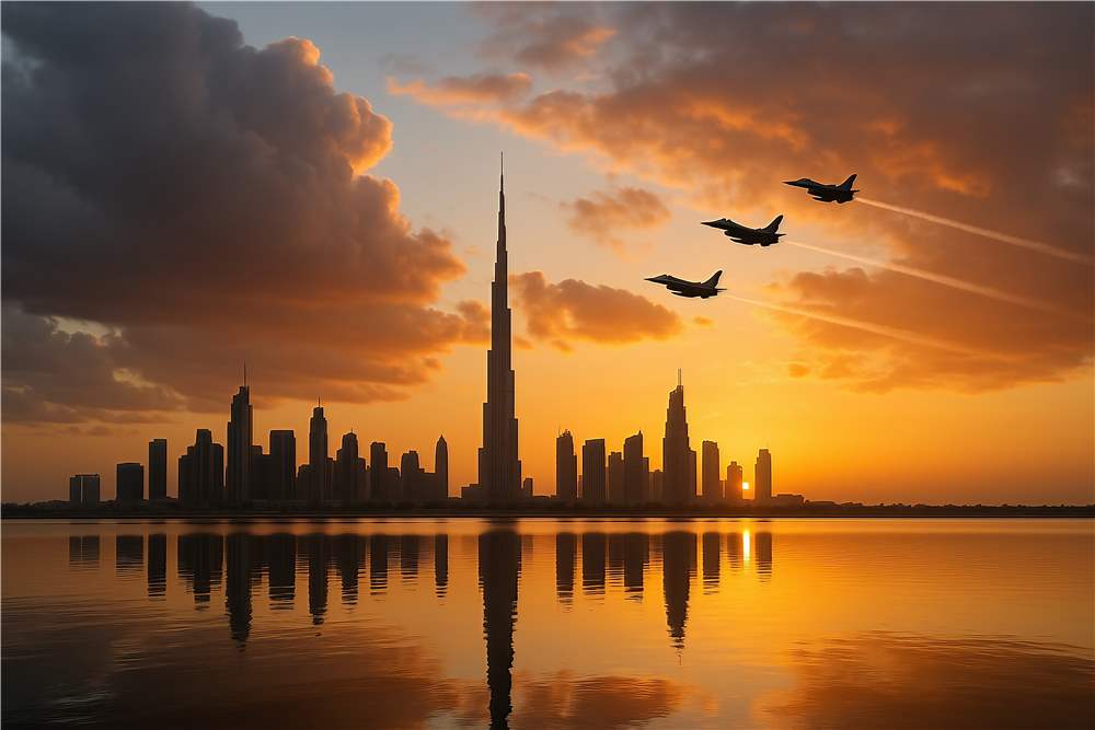 Storslået Solnedgang over Dubai plakat