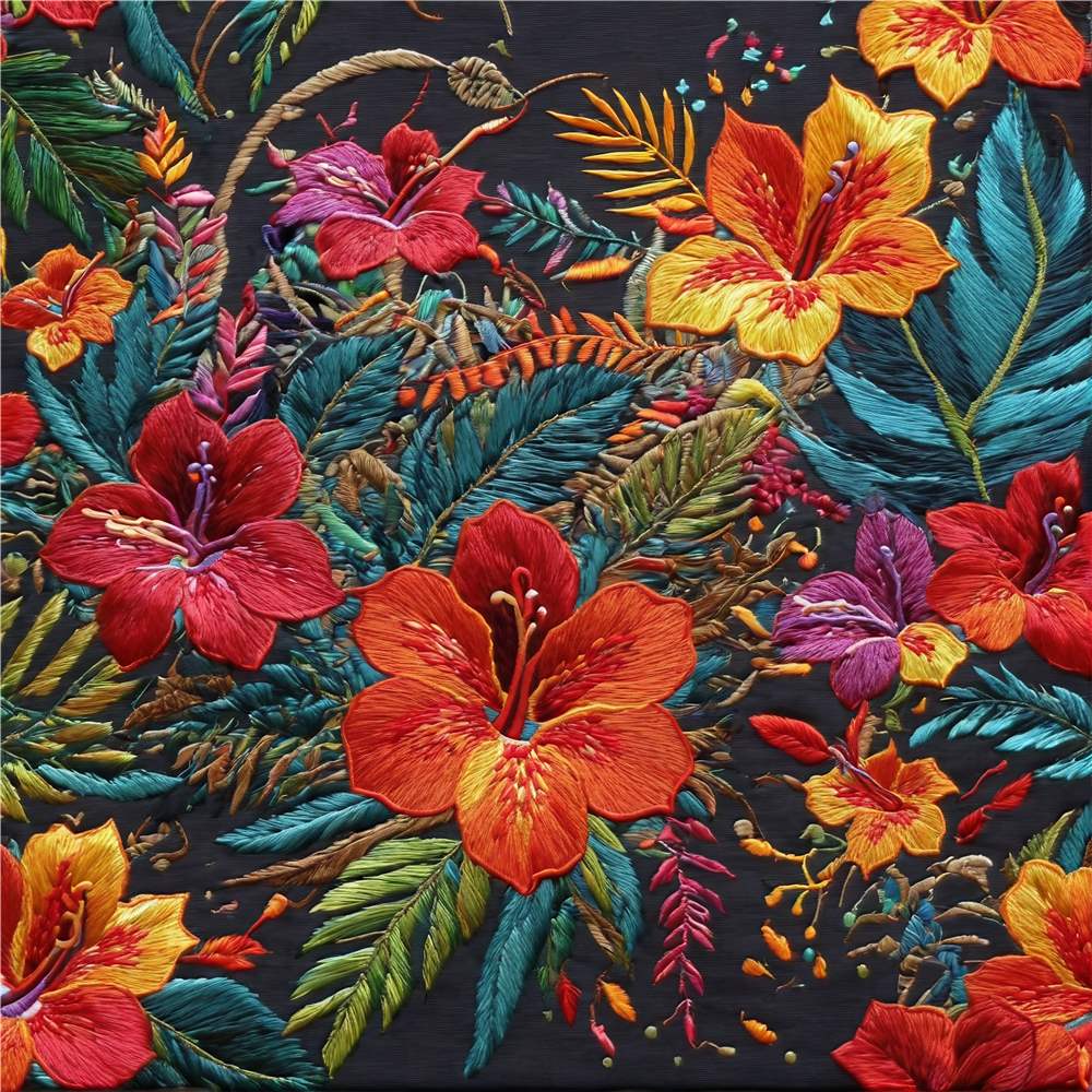 Farverig Blomsterpryd til Dit Hjem plakat