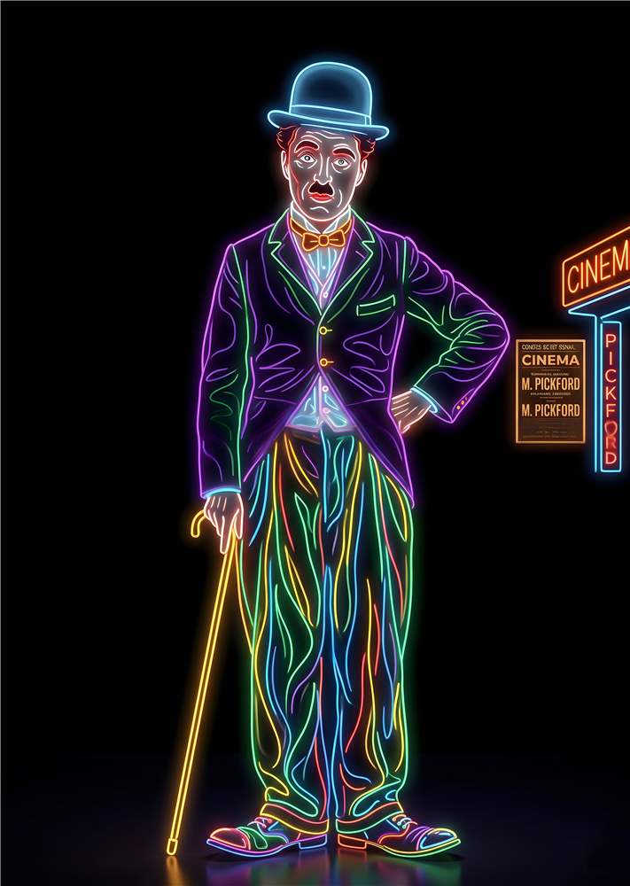 Neon Chaplin: Filmisk Elegance plakat